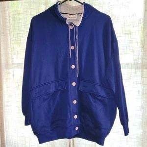 Vintage laura kathrine oversized button up drawstring jacket